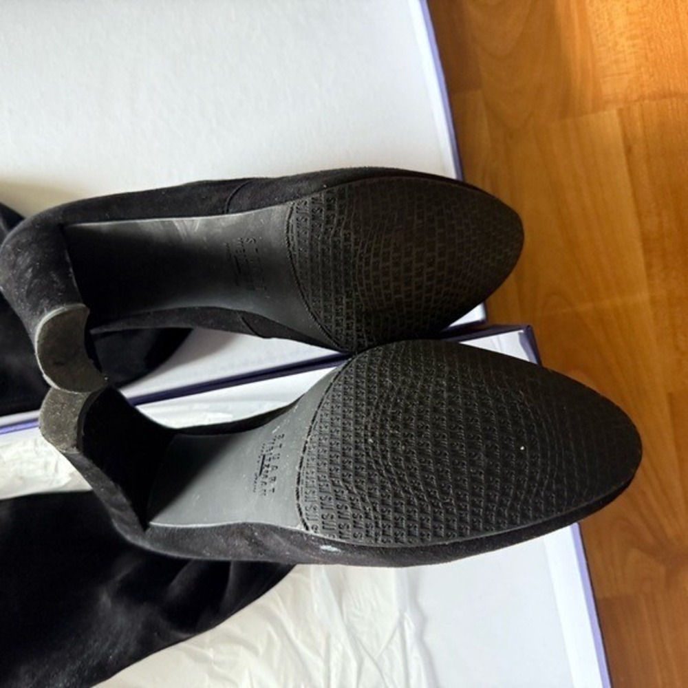 Stuart Weitzman Highland Over-the-Knee Boot With Box 7 Women's Suede Black - Picture 4 of 8